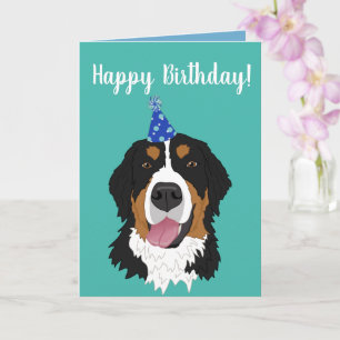 Tarjeta Bernese Mountain Dog Puppy Birday