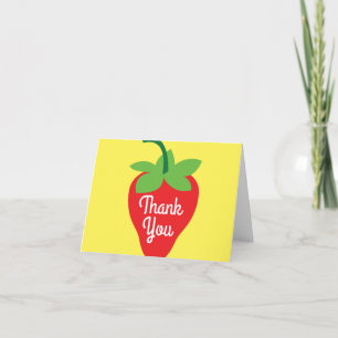 Tarjeta Berry 1º cumpleaños Cute Fresa Colorful Mod