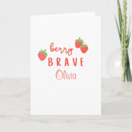 Tarjeta berry brave childhood cancer sick kids custom name