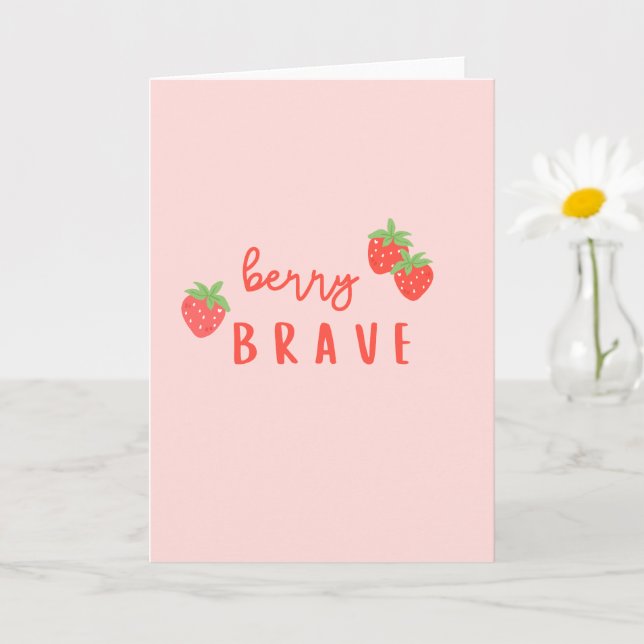 Tarjeta berry brave childhood cancer sick kids cute  (Planta pequeña)