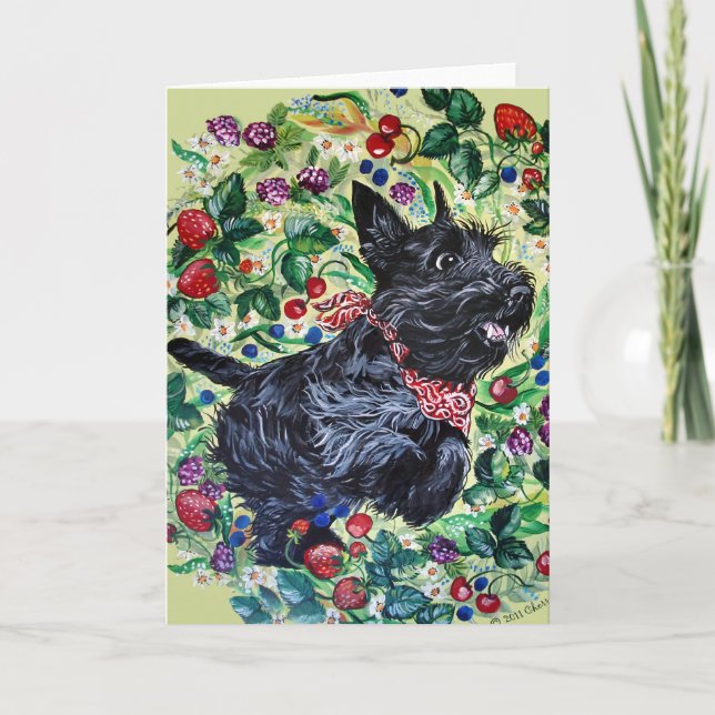 Tarjeta ¡Berry Scottish Terrier! (Anverso)