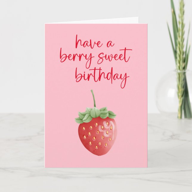 Tarjeta Berry Sweet Birthday Card (Anverso)