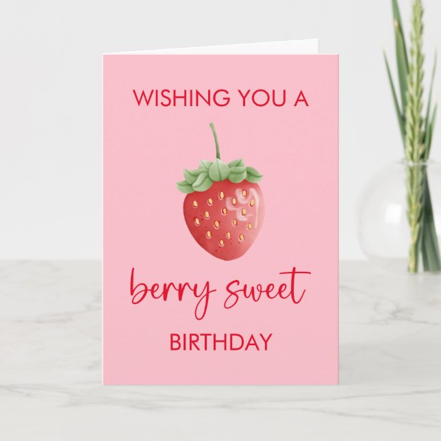 Tarjeta Berry Sweet Happy Birthday Card (Anverso)