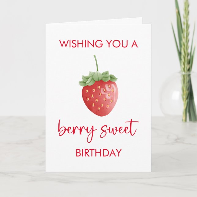 Tarjeta Berry Sweet Happy Birthday Card (Anverso)