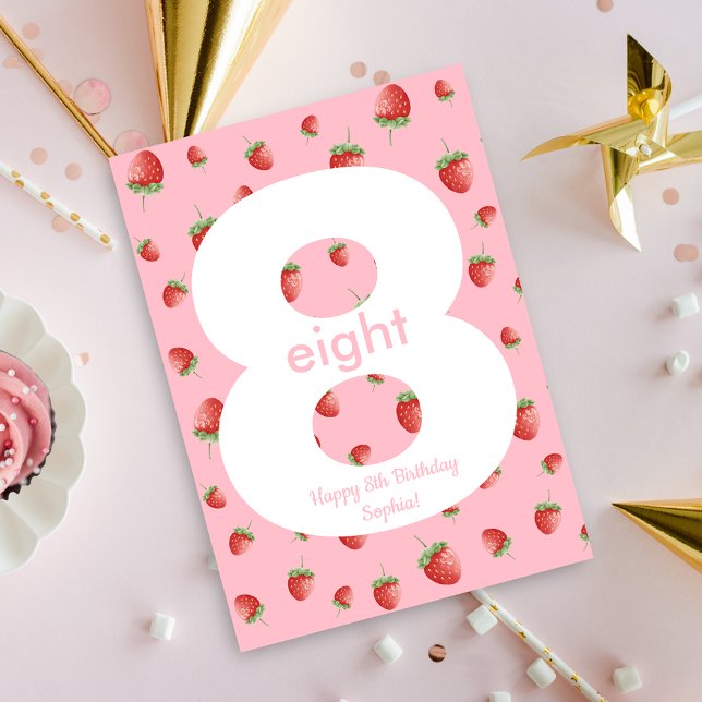 Tarjeta Berry Sweet Strawberry Happy Birday Card (Subido por el creador)