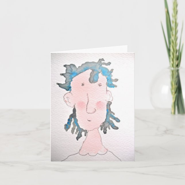 Tarjeta Bertha Blob notecard (Anverso)
