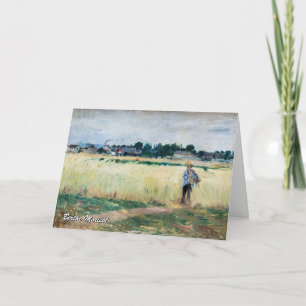 Tarjeta Berthe Morisot - En el Wheatfield en Gennevillier