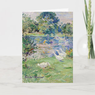 Tarjeta Berthe Morisot - Muchacha en un bote con gansos