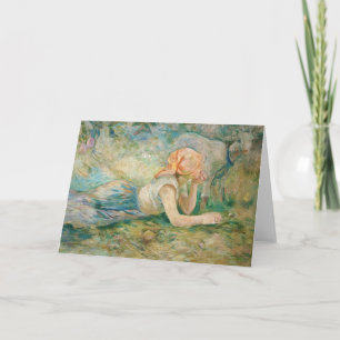 Tarjeta Berthe Morisot - Pastora descansando