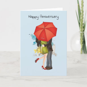 Tarjeta Besada de aniversario