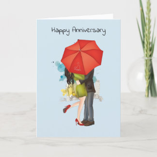 Tarjeta Besada de aniversario
