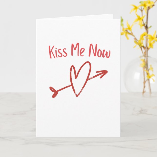 Tarjeta Bésame Ahora Amor Romántico Audaz (flor amarilla)