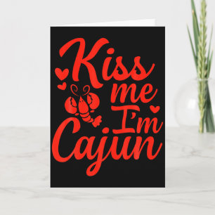 Tarjeta Bésame Estoy Cajún Día de San Valentín Día de San