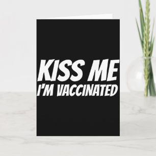 Tarjeta Bésame Estoy Vacunado Camiseta Divertida Para El D