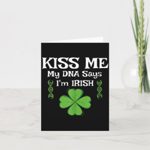 Tarjeta Bésame Mi ADN Dice Que Soy Irlandés - Divertido St
