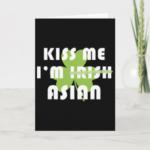 Tarjeta Bésame Soy Asiático No Irlandés Divertido Día de S