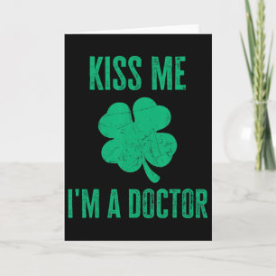 Tarjeta Bésame Soy Camiseta De Doctor Divertida Irlandesa 