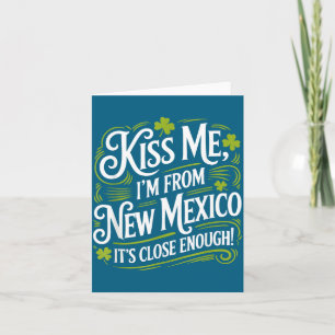 Tarjeta Bésame Soy de Nuevo México Divertido Día de San Pa