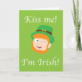 Tarjeta Bésame, soy el Día de la Santa Patada de Irlanda