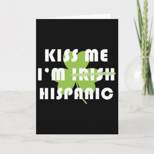 Tarjeta Bésame Soy Hispano No Irlandés Divertido Día De Sa
