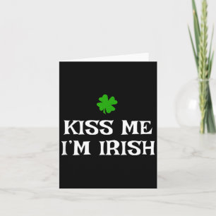 Tarjeta Bésame Soy Irlandés Día de San Patricio Irlandés D