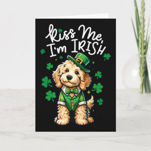 Tarjeta Bésame Soy Irlandés Doodle Niños Hombres Mujeres D