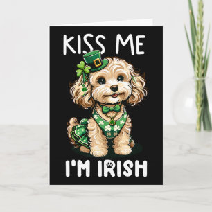 Tarjeta Bésame Soy Irlandés Doodle Niños Hombres Mujeres S