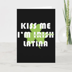 Tarjeta Bésame Soy Irlandés Trébol Día de San Patricio 