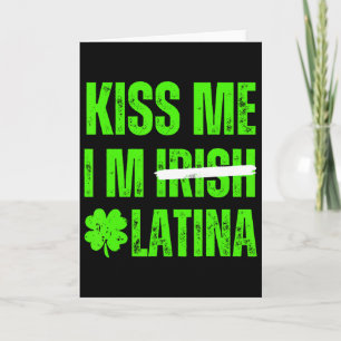 Tarjeta Bésame Soy Irlandesa Latina - Divertida Hispana Dí