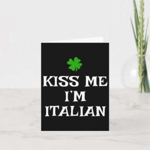 Tarjeta Bésame Soy Italiano Día de San Patricio Irlandés D