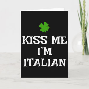 Tarjeta Bésame Soy Italiano Día de San Patricio Irlandés D