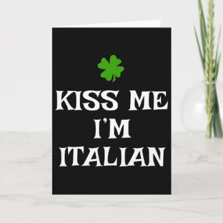 Tarjeta Bésame Soy Italiano Día de San Patricio Irlandés D