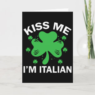 Tarjeta Bésame Soy Italiano Divertida Familia Italiana Día