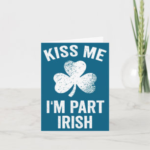 Tarjeta Bésame soy parte irlandés día de San Patricio dive