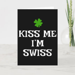 Tarjeta Bésame Soy Suizo Día de San Patricio Irlandés Dive