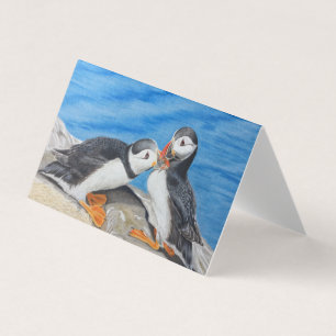 Tarjeta Besando Puffins