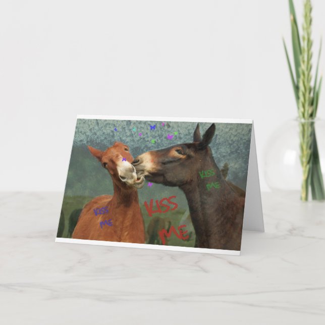 Tarjeta ¡Béseme! (Anverso)