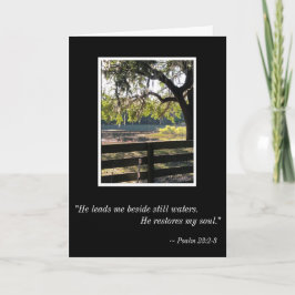 Tarjeta Beside the Still Waters - Psalms 23 Sympathy Card