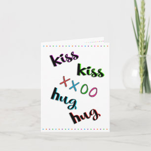 Tarjeta Beso Besar Abrazo Amor Amante Amigo Diversión Cump