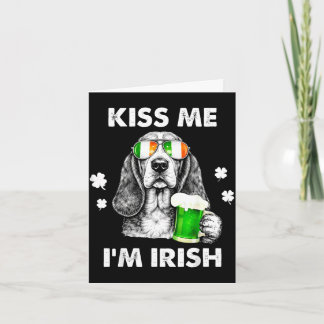 Tarjeta Beso de basset hound irlandés divertido perro día