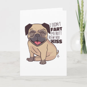 TARJETA BESO DE PUG