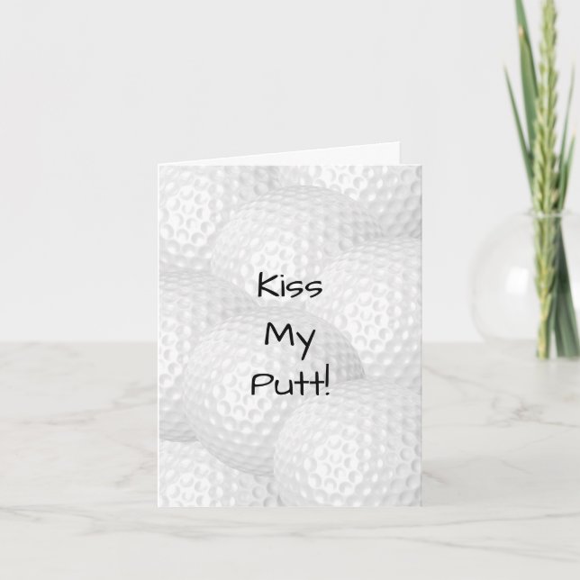 Tarjeta Beso personalizado mi putt (Anverso)