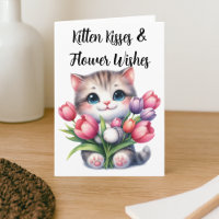 Besos de Gatito y Deseos de Flor Gato Tulipán Ador