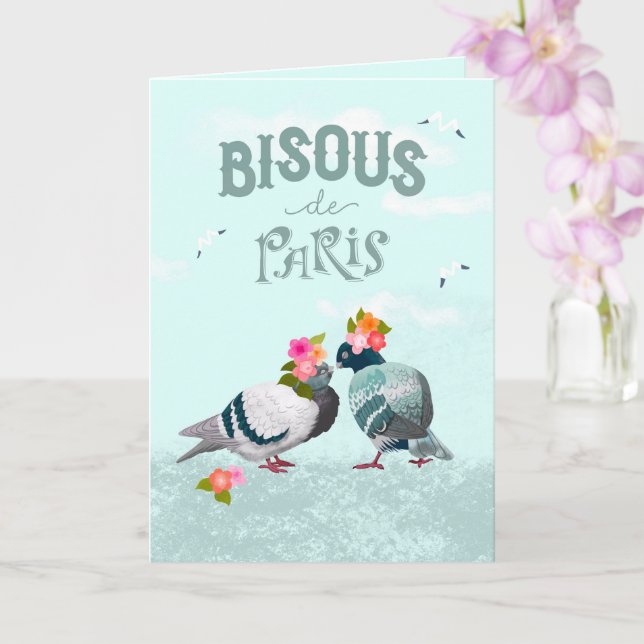 Tarjeta Besos de París Besos de París Idioma Francés (Orquídea)