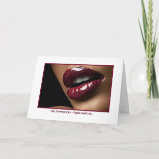 Tarjeta Besos del dulce de la fresa