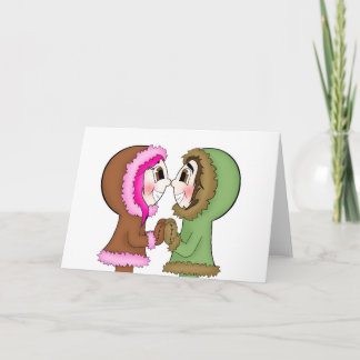 Tarjeta besos del esquimal