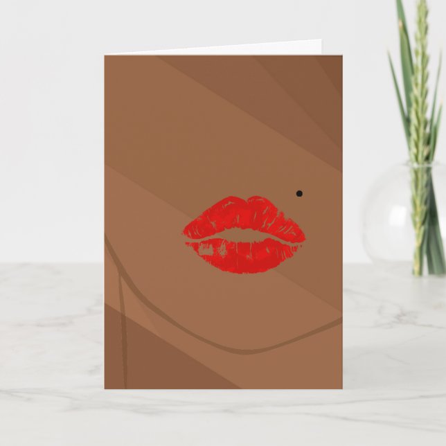 TARJETA BESOS - MARRÓN (Anverso)