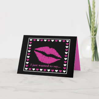 Tarjeta Besos y corazones de latigazos calientes