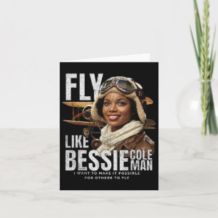 Tarjeta Bessie Cita Aviador Negro Historia de las mujeres 