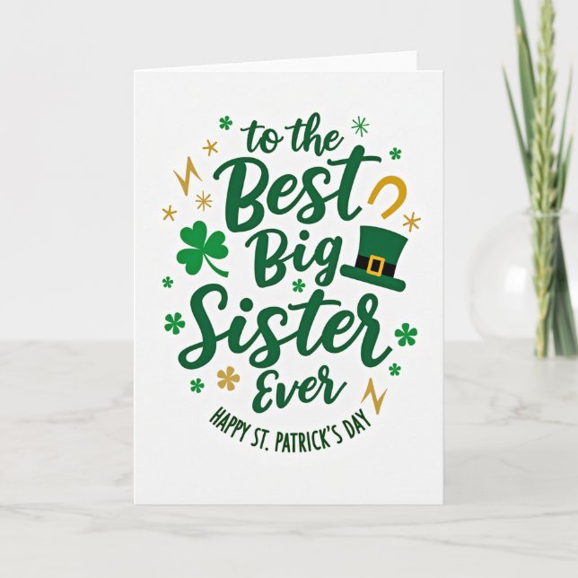 Tarjeta Best Big Sister Ever Card (Anverso)